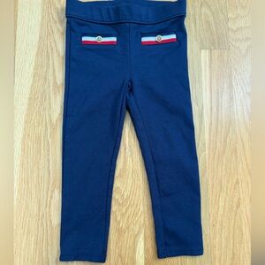 Janie and Jack Navy Leggings with Button Accents